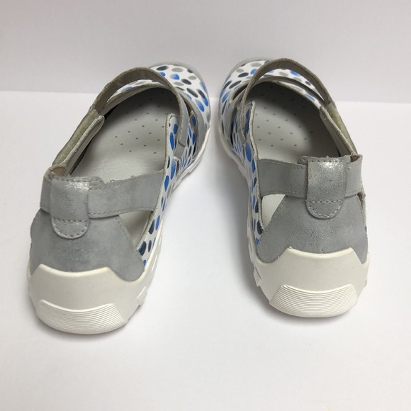 Remonte White Pokadot Leather Mary Janes Sz 41 - Picture 4 of 8